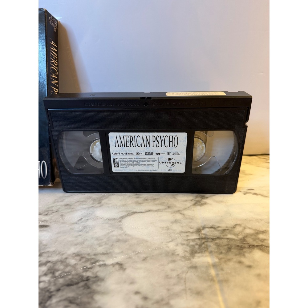 American Psycho VHS Christian Bale Hollywood Video Rental 2000 Thriller R-Rated - Picture 2 of 7